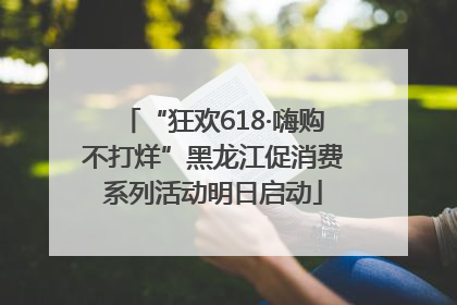 “狂欢618·嗨购不打烊”黑龙江促消费系列活动明日启动