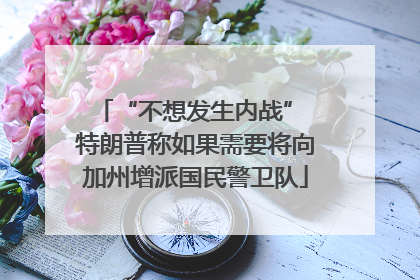 “不想发生内战” 特朗普称如果需要将向加州增派国民警卫队