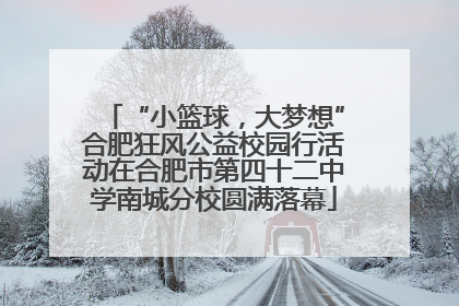 “小篮球，大梦想”合肥狂风公益校园行活动在合肥市第四十二中学南城分校圆满落幕