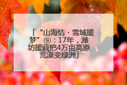 “山海情・雪域援梦”⑨：17年，潍坊援藏把4万亩高原荒漠变绿洲