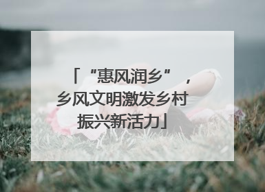 “惠风润乡”，乡风文明激发乡村振兴新活力