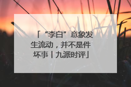 “李白”意象发生流动，并不是件坏事丨九派时评