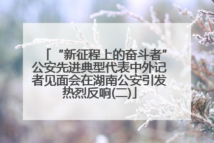 “新征程上的奋斗者”公安先进典型代表中外记者见面会在湖南公安引发热烈反响(二)