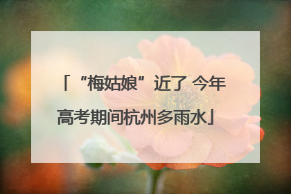 “梅姑娘”近了 今年高考期间杭州多雨水