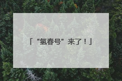 “氢春号”来了！