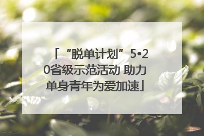 “脱单计划”5•20省级示范活动 助力单身青年为爱加速