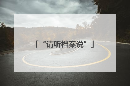 “请听档案说”