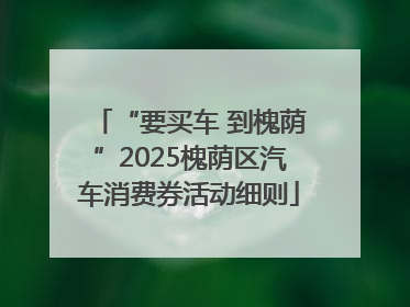 “要买车 到槐荫”2025槐荫区汽车消费券活动细则