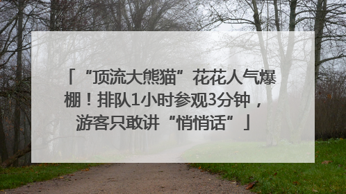 “顶流大熊猫”花花人气爆棚！排队1小时参观3分钟，游客只敢讲“悄悄话”