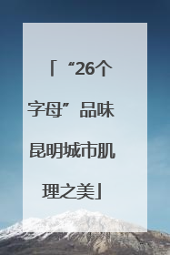 “26个字母”品味昆明城市肌理之美