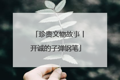 珍贵文物故事丨开诚的子弹钢笔