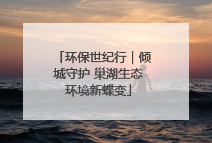 环保世纪行｜倾城守护 巢湖生态环境新蝶变