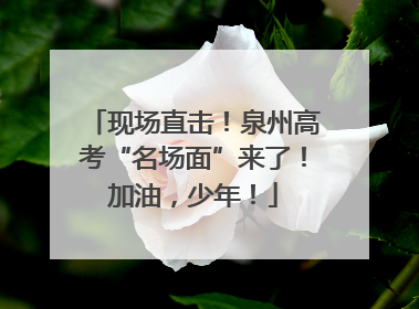 现场直击！泉州高考“名场面”来了！加油，少年！