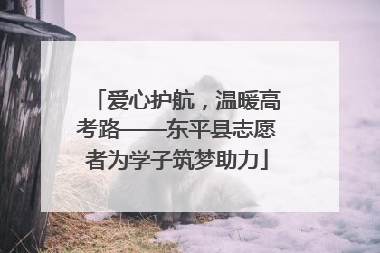 爱心护航，温暖高考路——东平县志愿者为学子筑梦助力