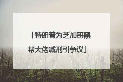 特朗普为芝加哥黑帮大佬减刑引争议