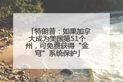 特朗普：如果加拿大成为美国第51个州，可免费获得“金穹”系统保护