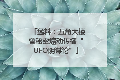 猛料：五角大楼曾秘密煽动传播“UFO阴谋论”