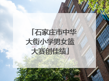 石家庄市中华大街小学男女篮大赛创佳绩