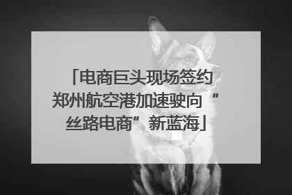 电商巨头现场签约 郑州航空港加速驶向“丝路电商”新蓝海