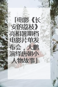 电影《长安的荔枝》亮相暑期档电影片单发布会，大鹏演绎唐朝小人物故事