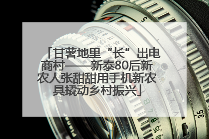甘薯地里“长”出电商村——新泰80后新农人张甜甜用手机新农具撬动乡村振兴