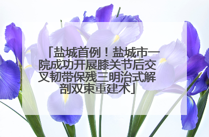 盐城首例！盐城市一院成功开展膝关节后交叉韧带保残三明治式解剖双束重建术