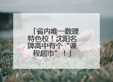 省内唯一数理特色校！沈阳名牌高中有个“课程超市”！
