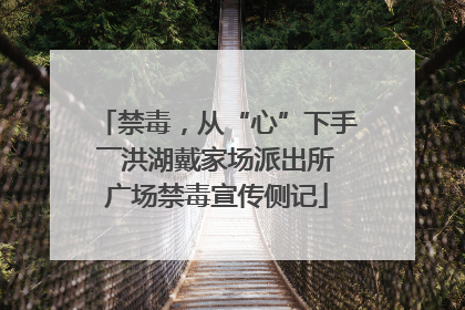 禁毒，从“心”下手――洪湖戴家场派出所广场禁毒宣传侧记