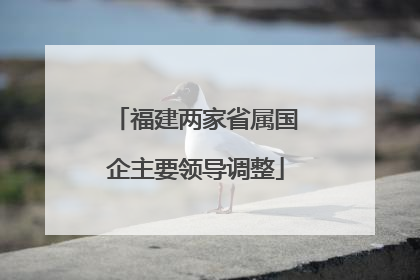 福建两家省属国企主要领导调整