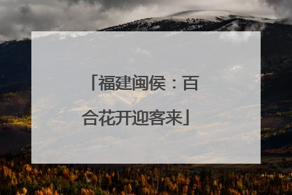 福建闽侯：百合花开迎客来