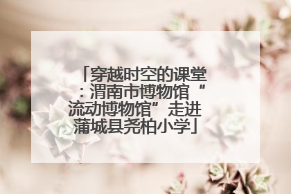 穿越时空的课堂：渭南市博物馆“流动博物馆”走进蒲城县尧柏小学