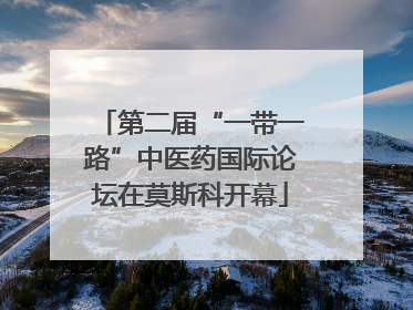 第二届“一带一路”中医药国际论坛在莫斯科开幕