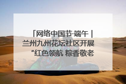 网络中国节·端午｜兰州九州花坛社区开展“红色领航 粽香敬老”端午主题活动