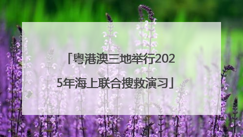 粤港澳三地举行2025年海上联合搜救演习