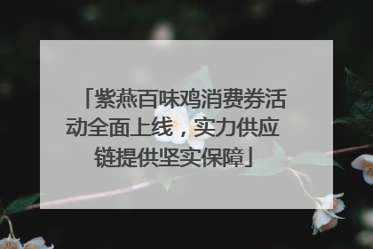 紫燕百味鸡消费券活动全面上线，实力供应链提供坚实保障