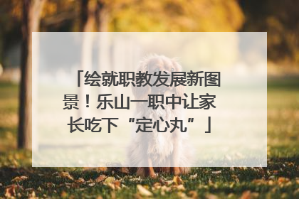 绘就职教发展新图景！乐山一职中让家长吃下“定心丸”