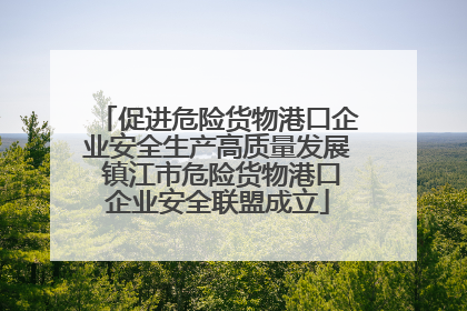 促进危险货物港口企业安全生产高质量发展 镇江市危险货物港口企业安全联盟成立
