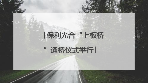 保利光合“上板桥”通桥仪式举行