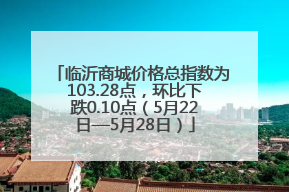 临沂商城价格总指数为103.28点，环比下跌0.10点（5月22日—5月28日）