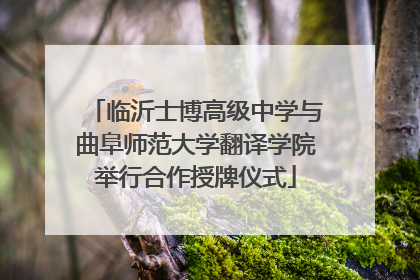临沂士博高级中学与曲阜师范大学翻译学院举行合作授牌仪式