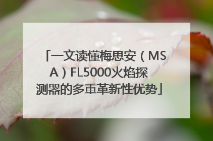 一文读懂梅思安（MSA）FL5000火焰探测器的多重革新性优势