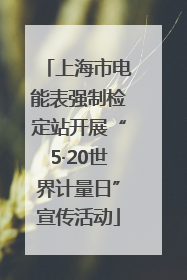 上海市电能表强制检定站开展“5·20世界计量日”宣传活动
