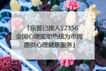 东营已接入12356全国心理援助热线为市民提供心理健康服务