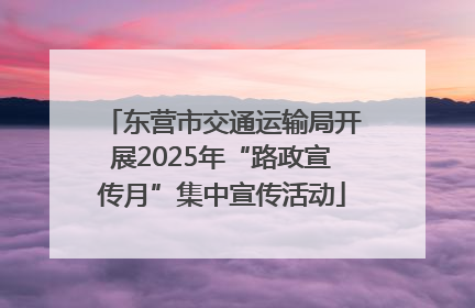 东营市交通运输局开展2025年“路政宣传月”集中宣传活动