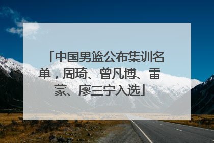 中国男篮公布集训名单，周琦、曾凡博、雷蒙、廖三宁入选