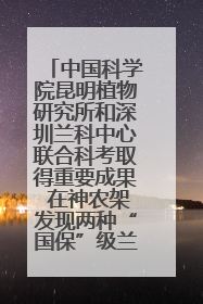 中国科学院昆明植物研究所和深圳兰科中心联合科考取得重要成果 在神农架发现两种“国保”级兰花