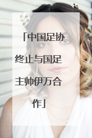 中国足协终止与国足主帅伊万合作
