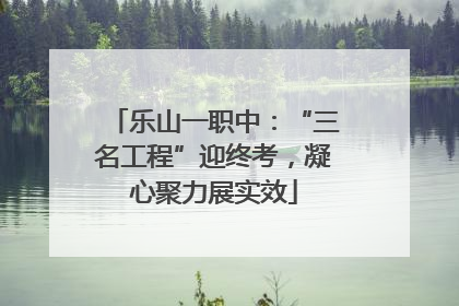 乐山一职中：“三名工程”迎终考，凝心聚力展实效