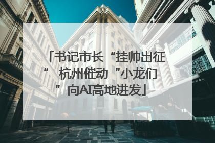 书记市长“挂帅出征” 杭州催动“小龙们”向AI高地进发