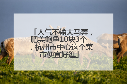 人气不输大马弄，肥美鲍鱼10块3个，杭州市中心这个菜市便宜好逛
